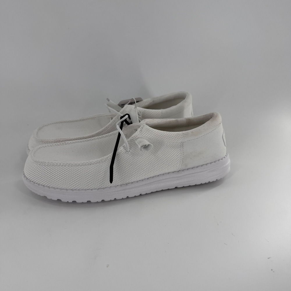 Hey Dude Wally Funk Mono White Mesh Slip On Loafers Mens 10 40011-100